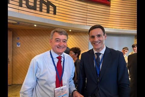 Chair Nick Lambert, NLA International connects with Director of Operations, Commercial and Logistics at Bilbao Port, Andima Bengoa